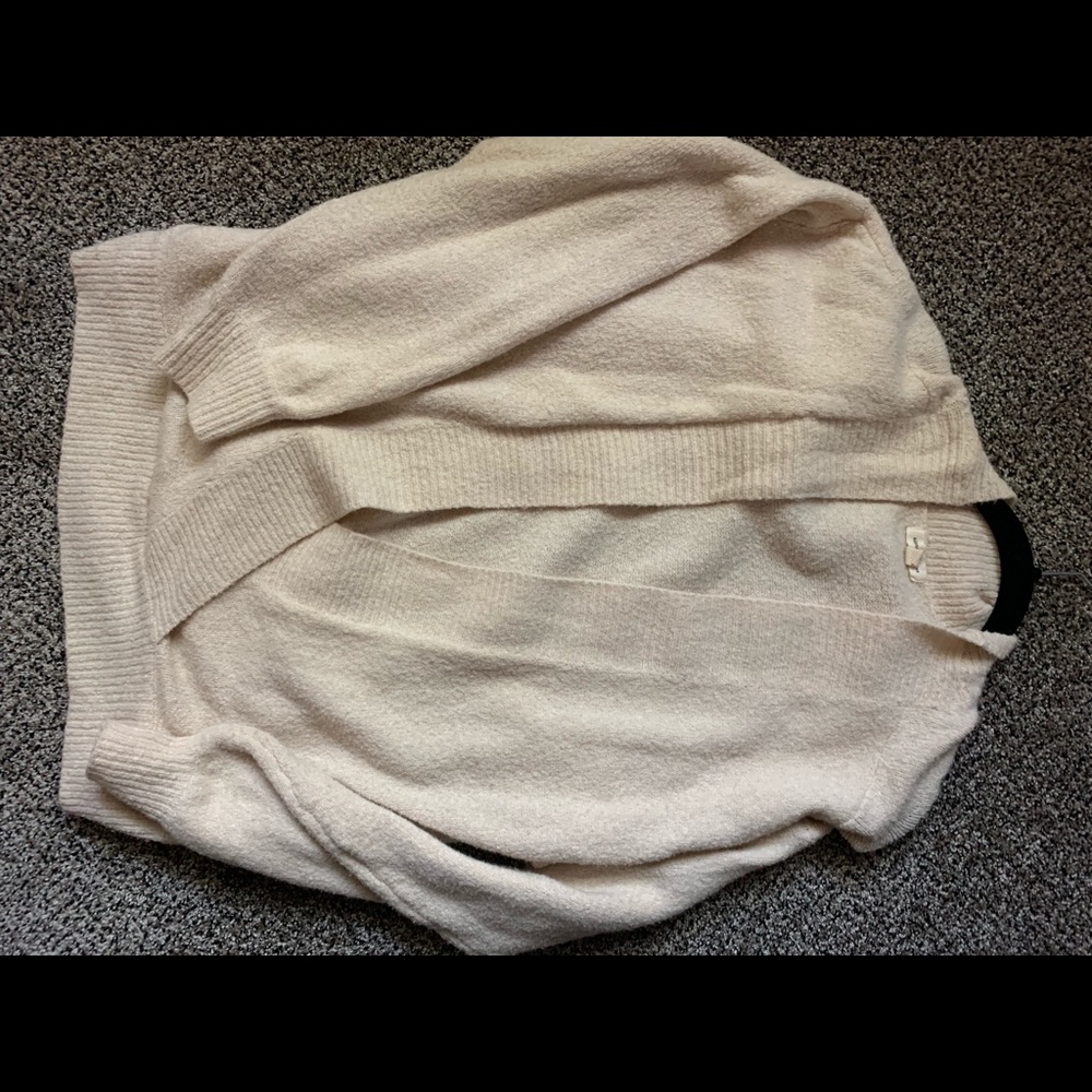 Cream crossover sweater